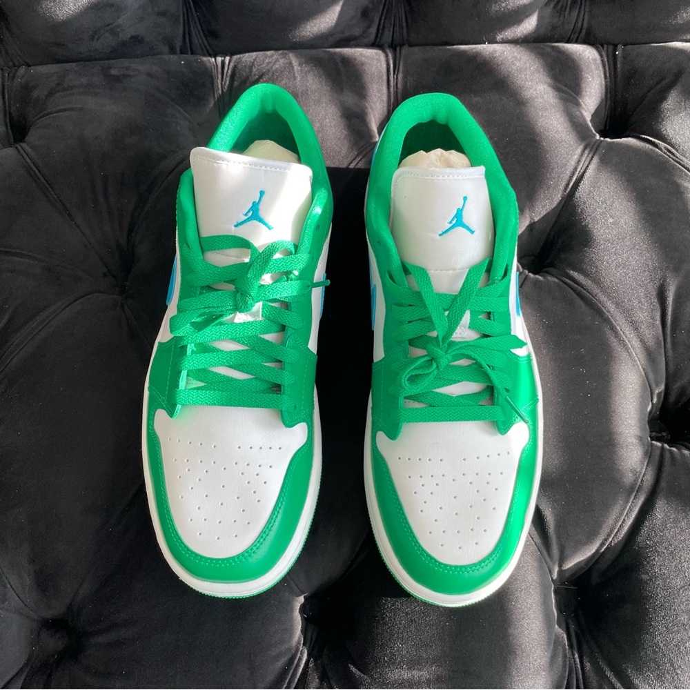 Nike Green and Blue Air Jordan Sneakers